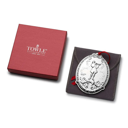 Towle 2022 11th Edition Silverplate 12 Days of Christmas Ornament — “Eleven Pipers Piping”