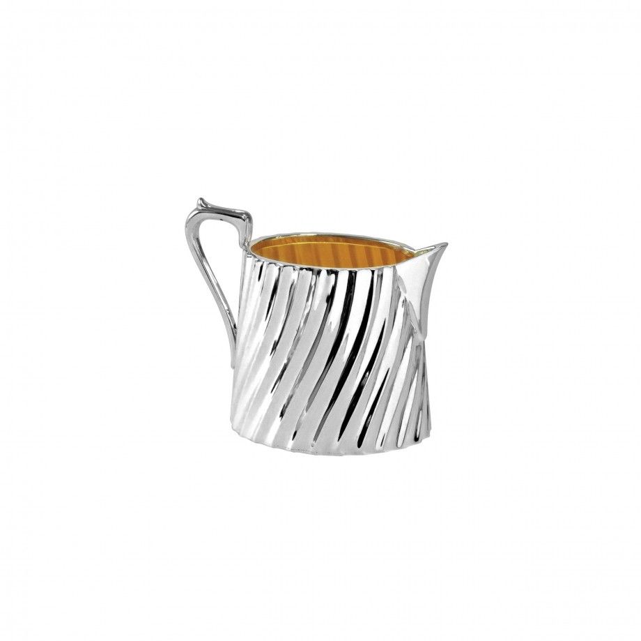 Personal-Size Spiral Fluted Silverplate Tea Service