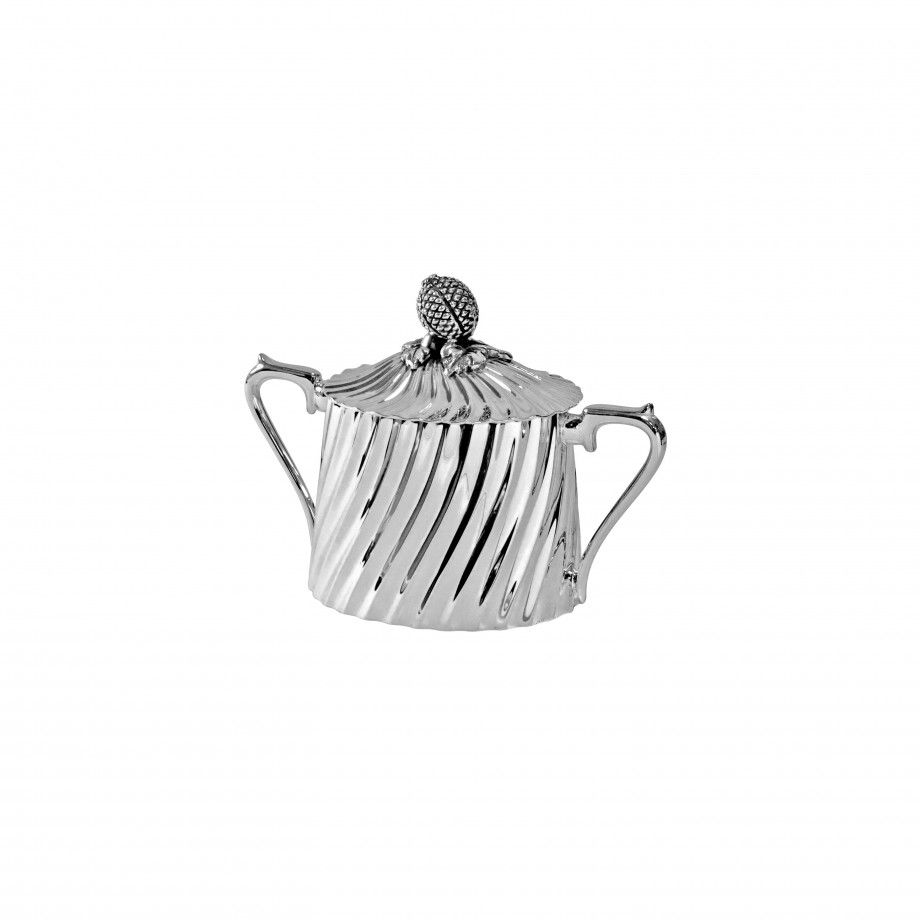 Personal-Size Spiral Fluted Silverplate Tea Service