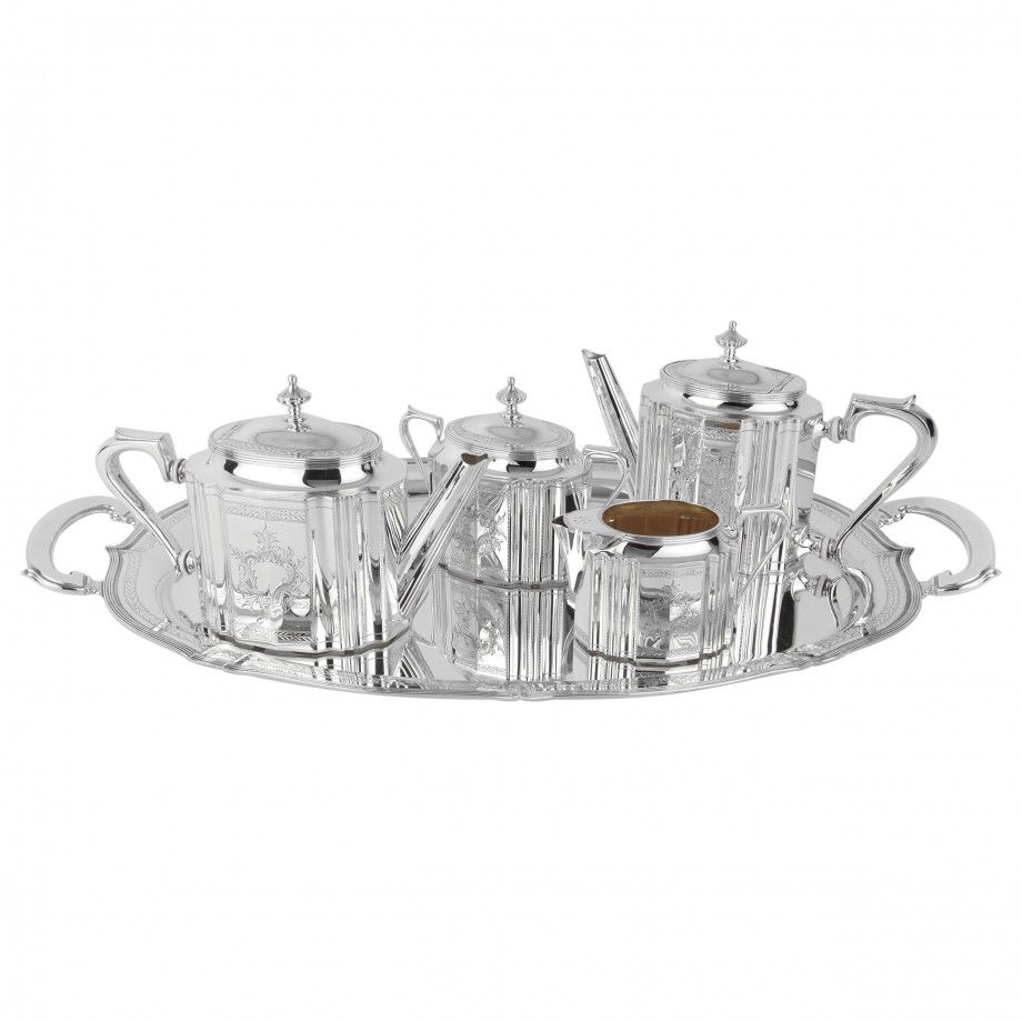 Old English-Style Sterling Silver Tea & Coffee Service