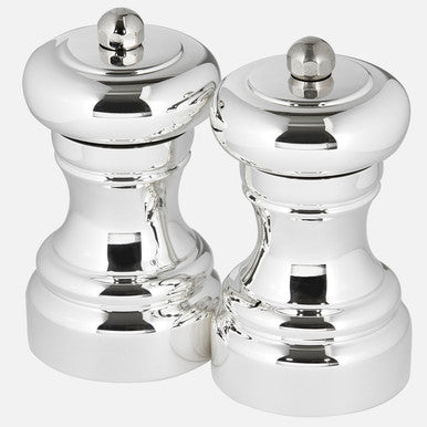 Plain Sterling Silver Spice Mill Set