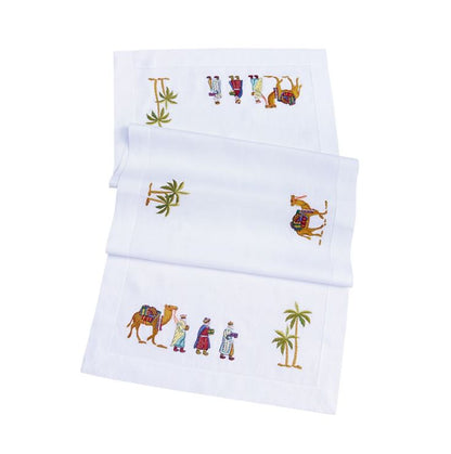 Three Kings of the Orient Hand Embroidered Table Linens Collection