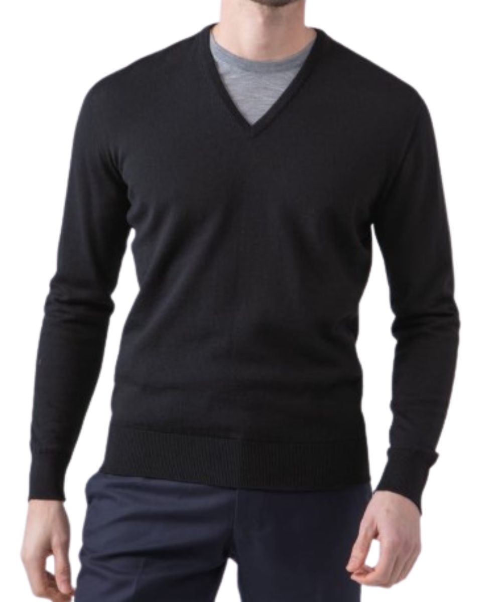 Johnstons Merino Wool V-Neck Sweater