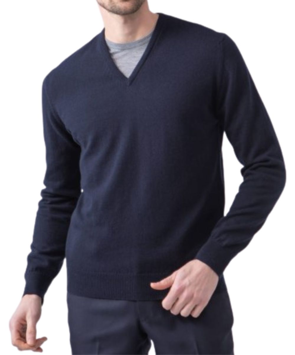 Johnstons Merino Wool V-Neck Sweater