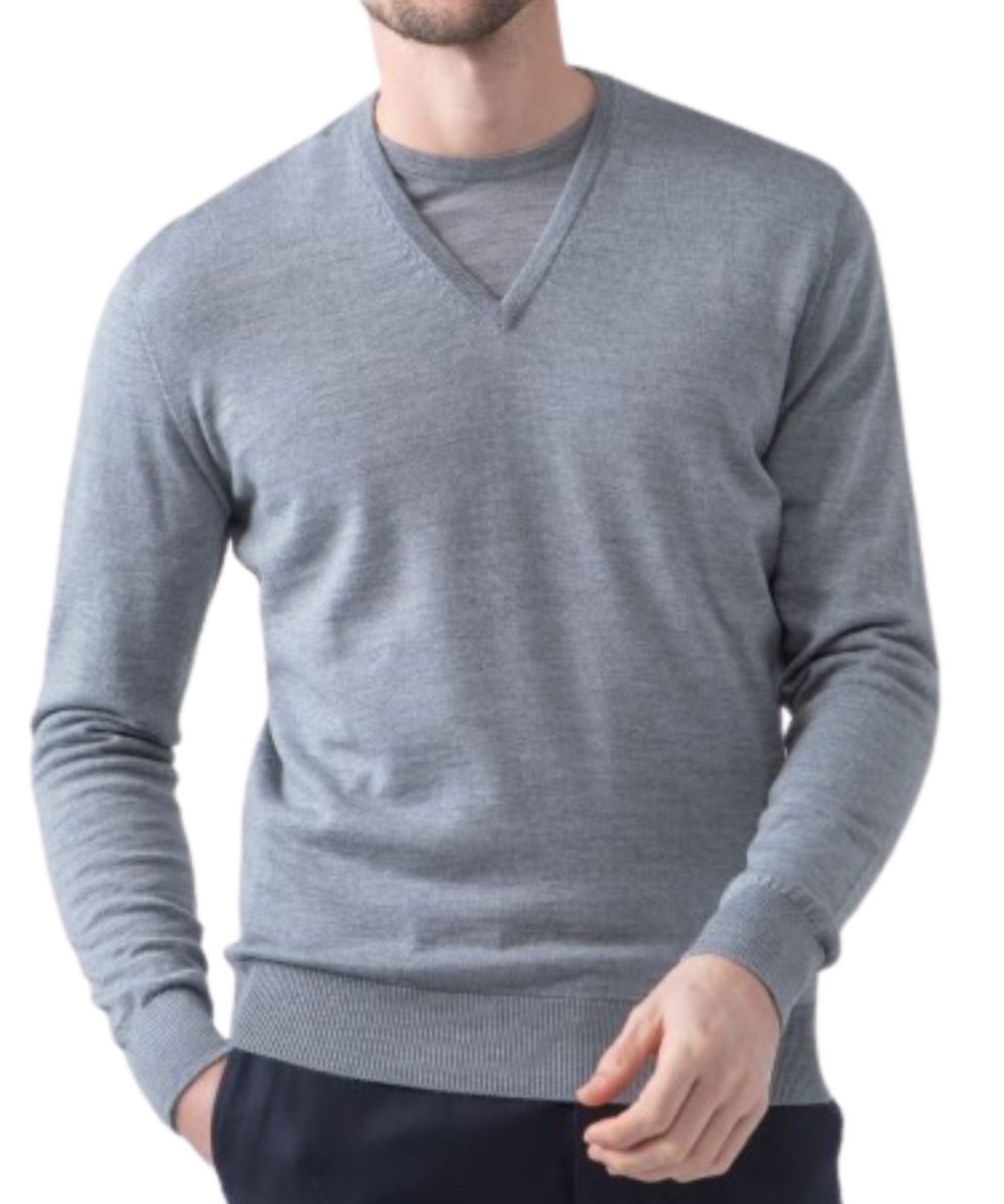 Johnstons Merino Wool V-Neck Sweater