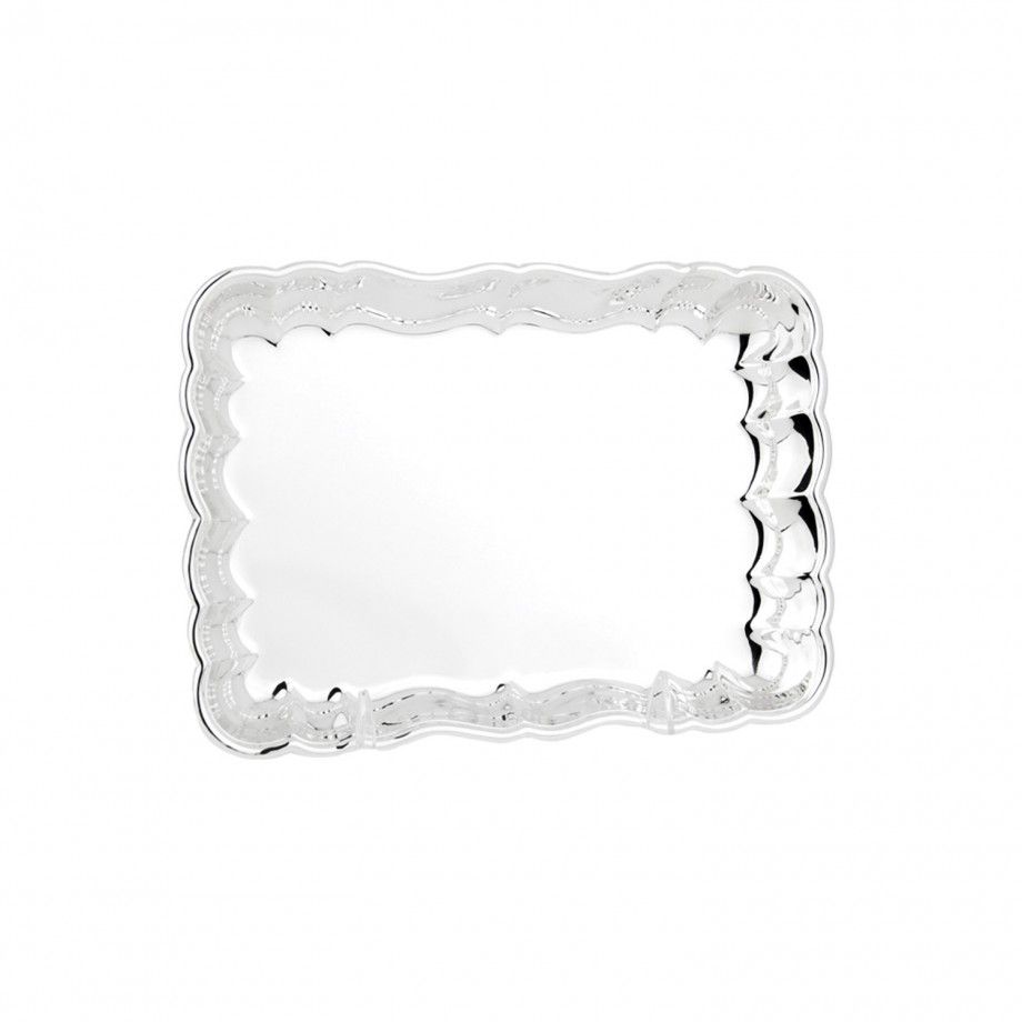 Rectangular Scalloped Sterling Silver Tray