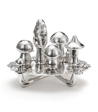 Mushroom Round Centerpiece by Wolfgang Joop in Sterling Silver