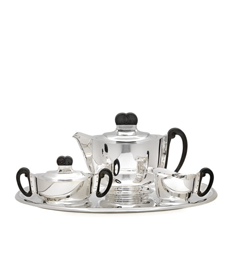 Traveled Tea Service by Otto Prutscher in Sterling Silver