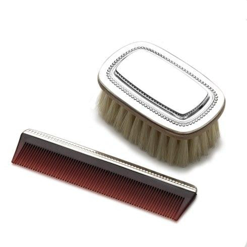 Gorham Bead Brush and Comb Set in Sterling Silver