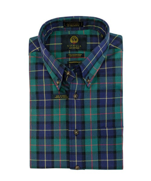 Men's Pine Plaid Viyella Shirt