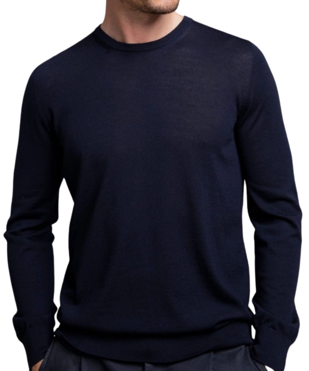 Johnstons Superfine Merino Wool Crew Neck Sweater