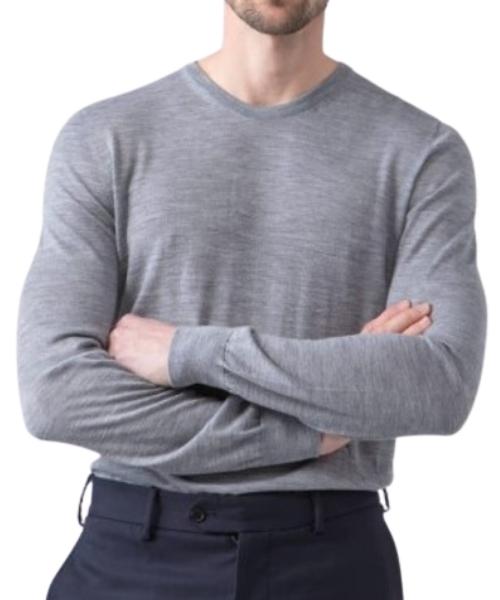 Johnstons Superfine Merino Wool Crew Neck Sweater