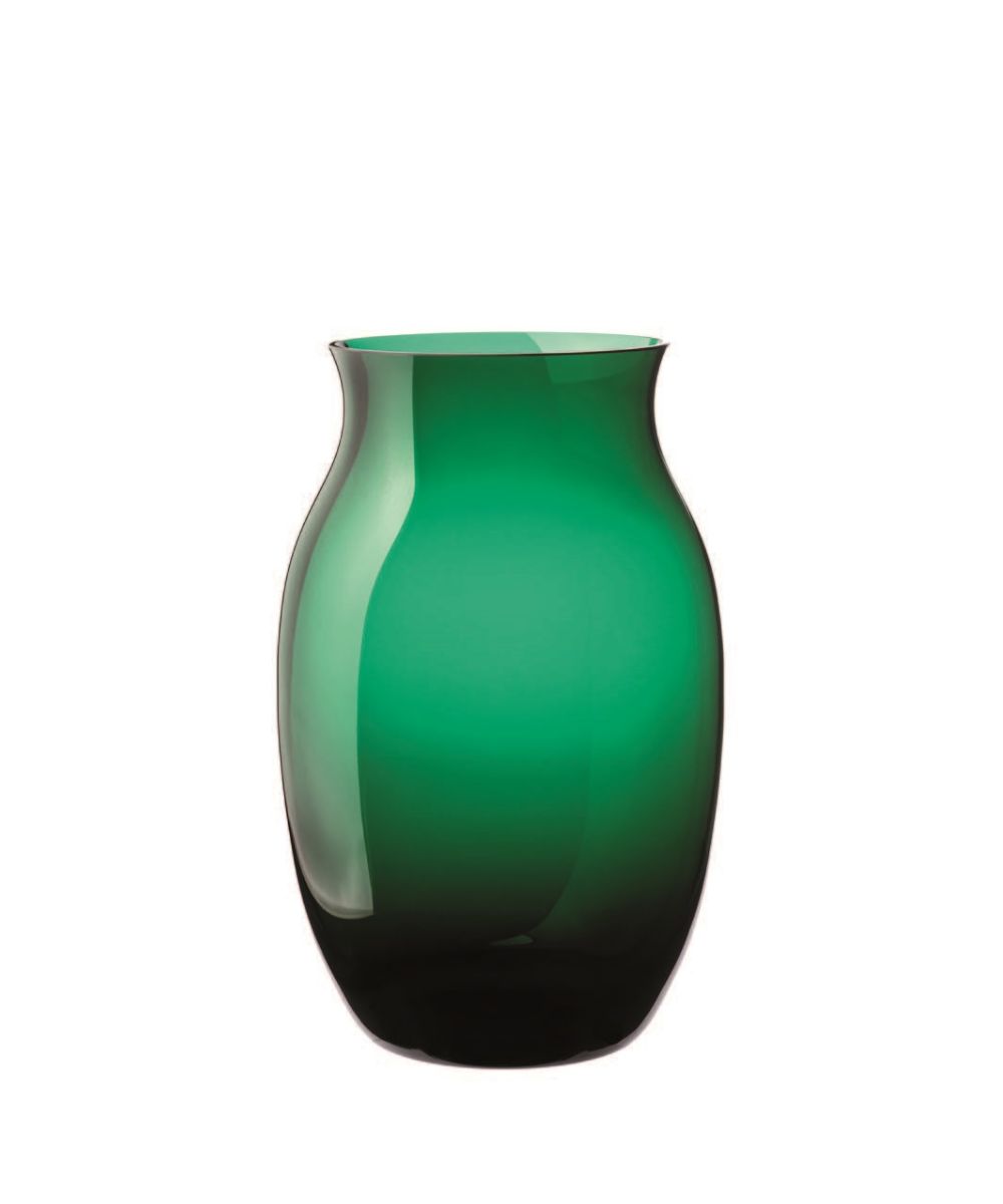 Odessa Dark Green Crystal Vase Collection