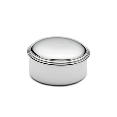 Round Plain Pewter Jewelry Box