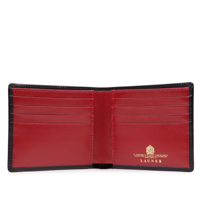 Launer Eight Credit Card Wallet, Black/Guard Red