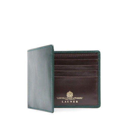 Launer Eight Credit Card Wallet, Racing Green/Dark Brown