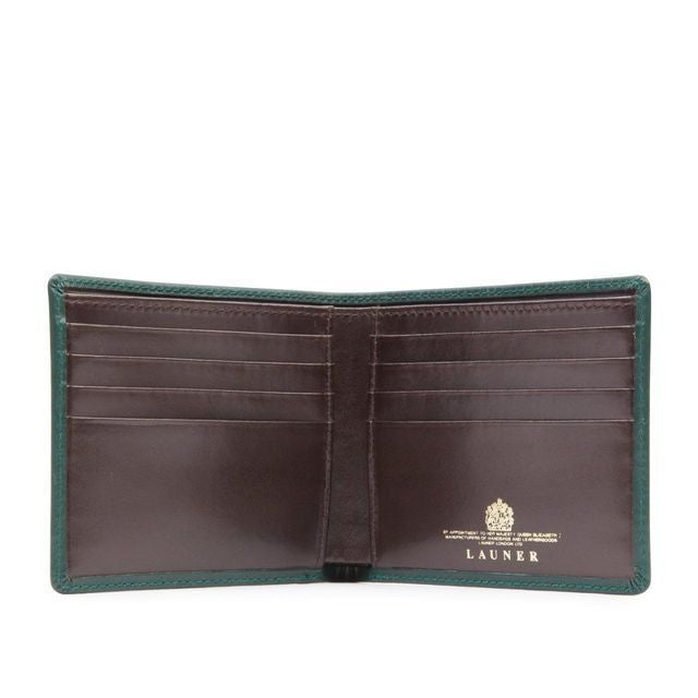 Launer Eight Credit Card Wallet, Racing Green/Dark Brown