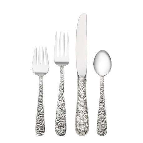 Repousse Sterling Silver Flatware Collection