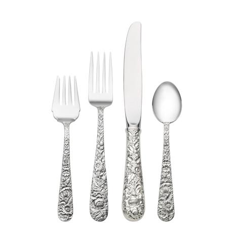 Kirk Stieff Repousse Sterling Silver Flatware Collection The