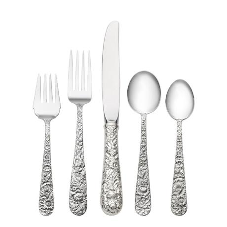 Repousse Sterling Silver Flatware Collection