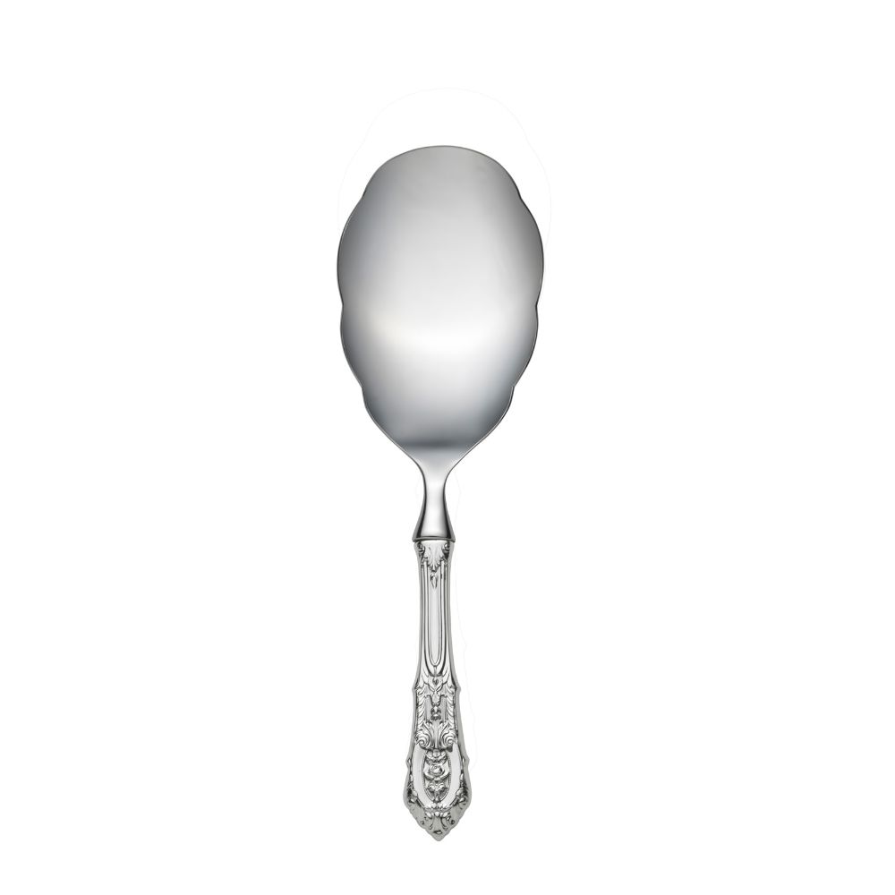 Genuine Wallace Sterling Silver Rose Point Serving popular Spoon 8 1/2