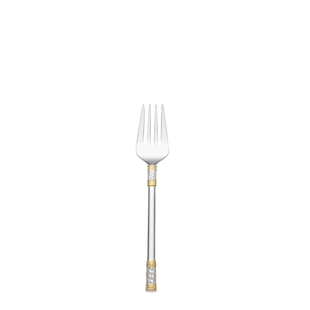 Aegean Weave Sterling Silver Flatware Collection (with Gold Accents)