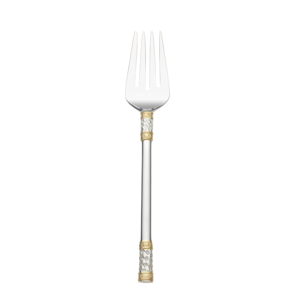 Aegean Weave Sterling Silver Flatware Collection (with Gold Accents)