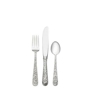 Repousse Child's Sterling Silver Flatware Set