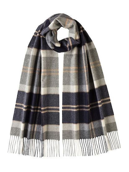 Johnstons Classic Cashmere Wide Tartan Scarf