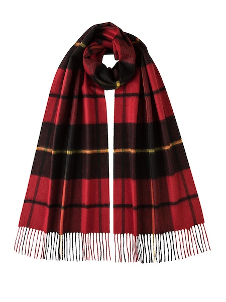 Johnstons Classic Cashmere Wide Tartan Scarf