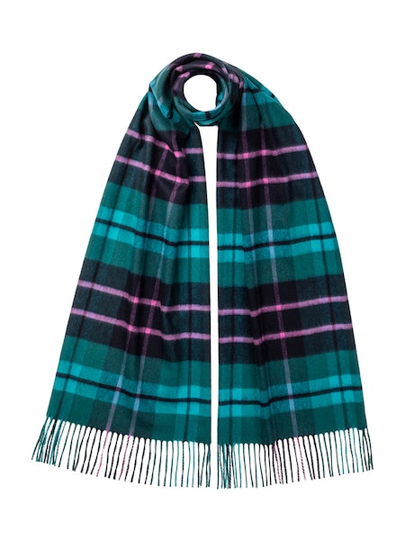 Johnstons Classic Cashmere Wide Tartan Scarf