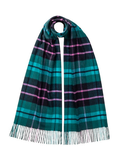 Johnstons Classic Cashmere Wide Tartan Scarf