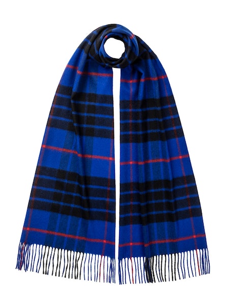 Johnstons Classic Cashmere Wide Tartan Scarf