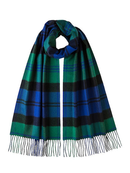 Johnstons Classic Cashmere Wide Tartan Scarf