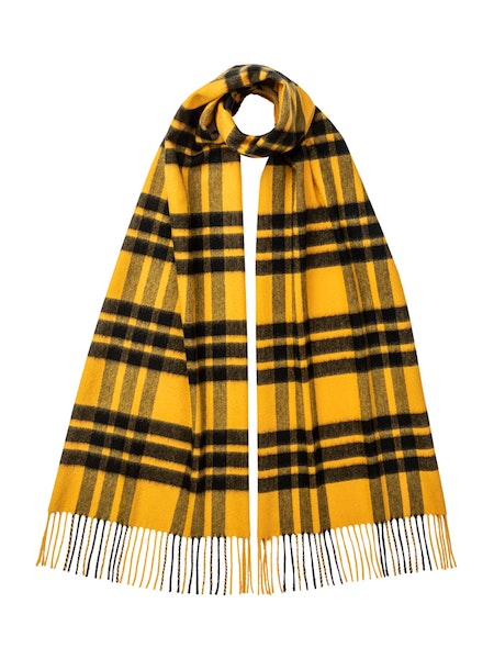 Johnstons Classic Cashmere Wide Tartan Scarf