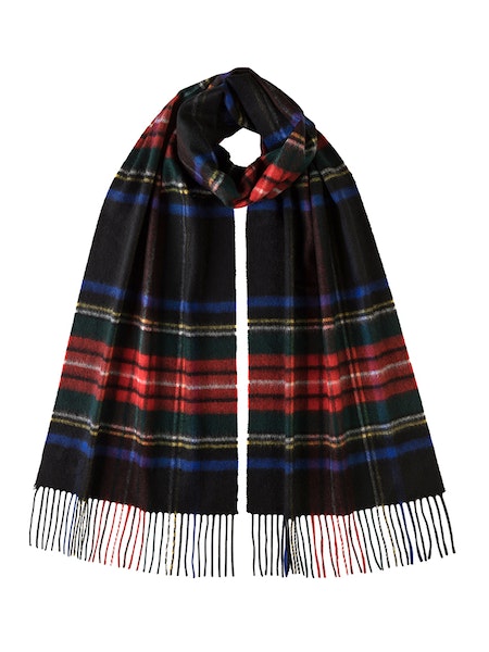 Johnstons Classic Cashmere Wide Tartan Scarf