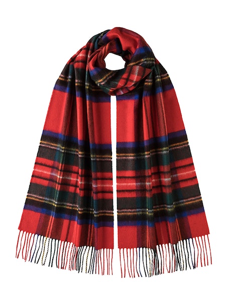 Johnstons Classic Cashmere Wide Tartan Scarf