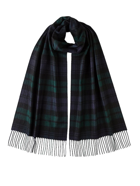 Johnstons Classic Cashmere Wide Tartan Scarf