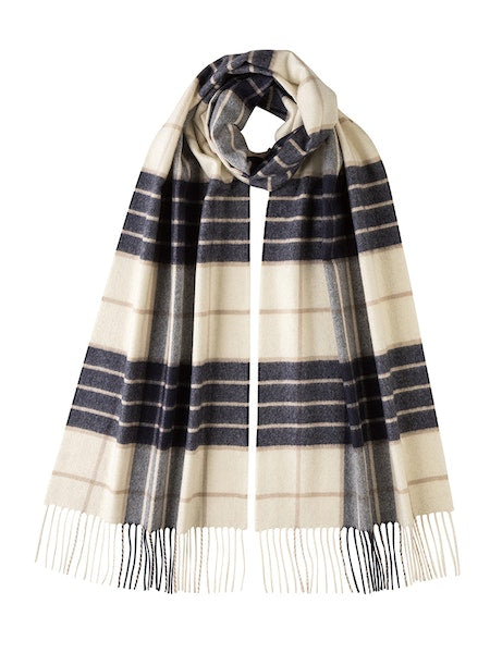 Johnstons Classic Cashmere Wide Tartan Scarf