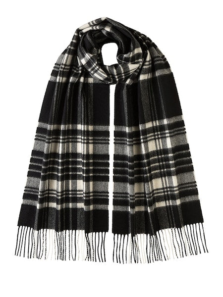 Johnstons Classic Cashmere Wide Tartan Scarf