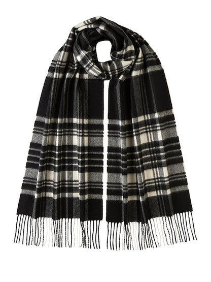 Johnstons Classic Cashmere Wide Tartan Scarf