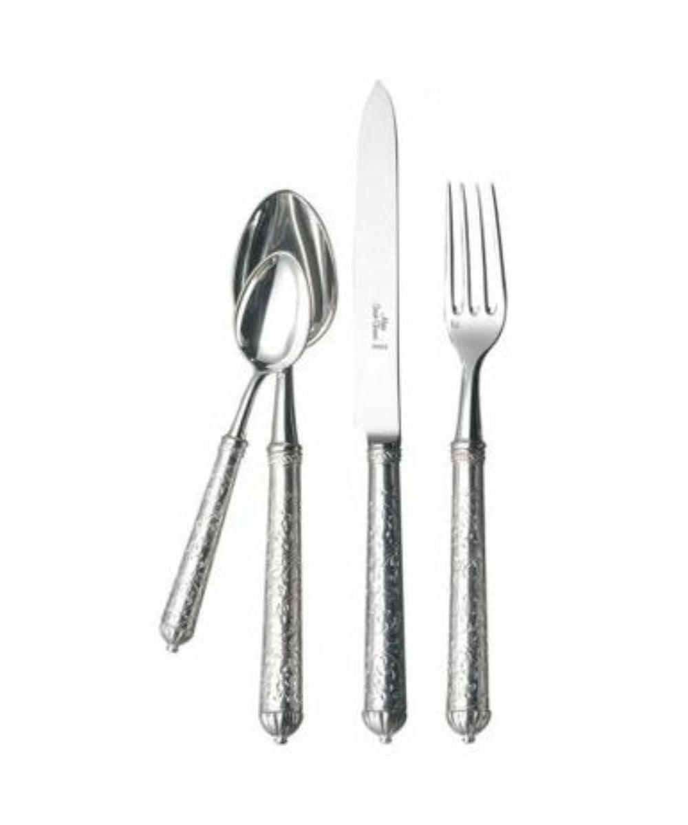 Alain Saint-Joanis Berlin Stainless Steel Flatware Collection with Shiny Silverplate Handles