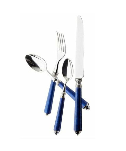 Alain Saint-Joanis Séville Silverplate Flatware Collection with Blue Handles
