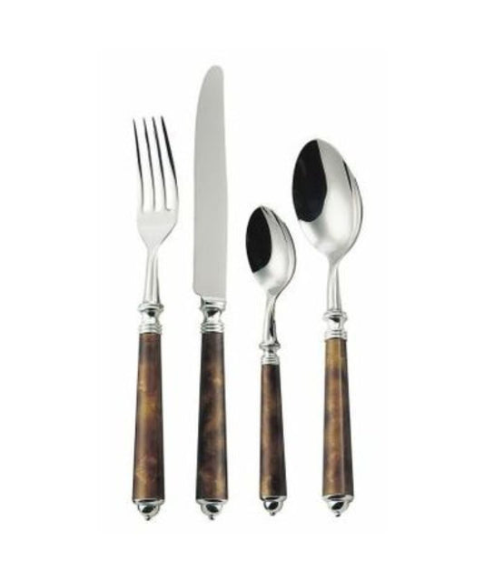 Alain Saint-Joanis Séville Silverplate Flatware Collection with Tortoiseshell Handles