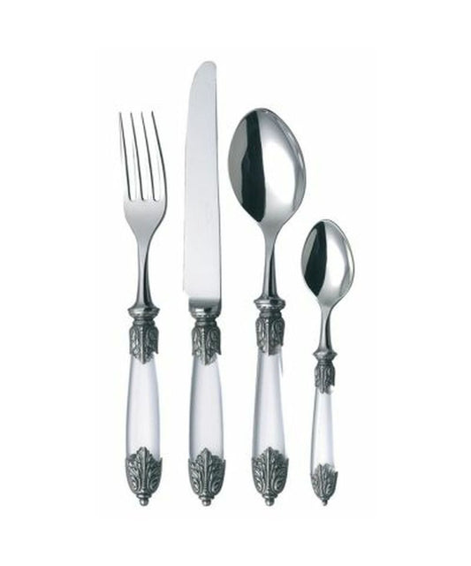 Alain Saint-Joanis Azalée Stainless Steel Flatware Collection with Crystal Handles