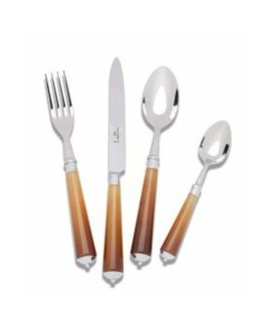 Alain Saint-Joanis Julia Stainless Steel Flatware Collection with Horn Handles