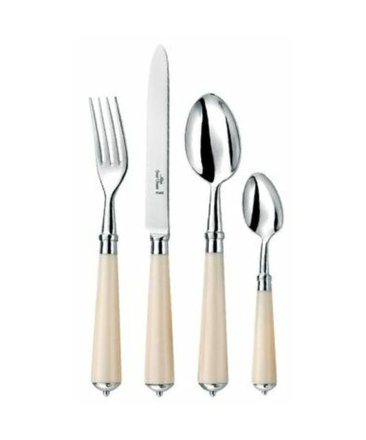 Alain Saint-Joanis Julia Stainless Steel Flatware Collection with Ivory Handles