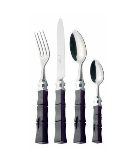Alain Saint-Joanis Kyoto Stainless Steel Flatware Collection with Black Handles