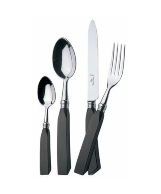 Alain Saint-Joanis Monaco Stainless Steel Flatware Collection with Ebony Handles