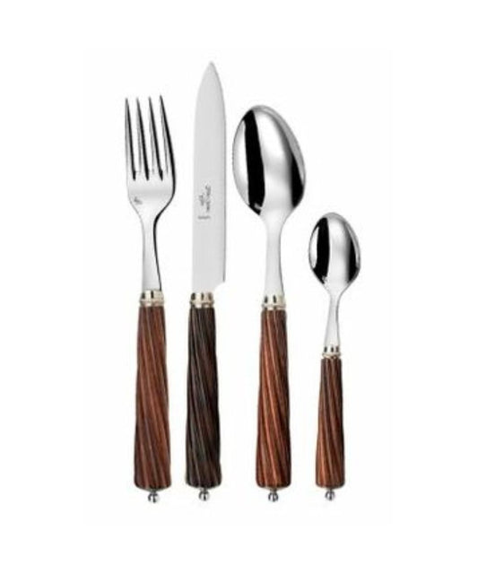 Alain Saint-Joanis Orégon Stainless Steel Flatware Collection with Rosewood Handles